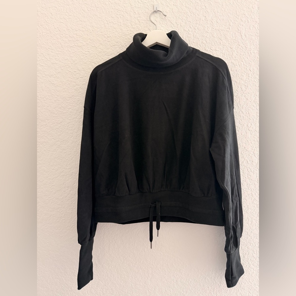 Sweaty Betty Melody Luxe Fleece Turtleneck Pullover Athleisure Activewear Top
